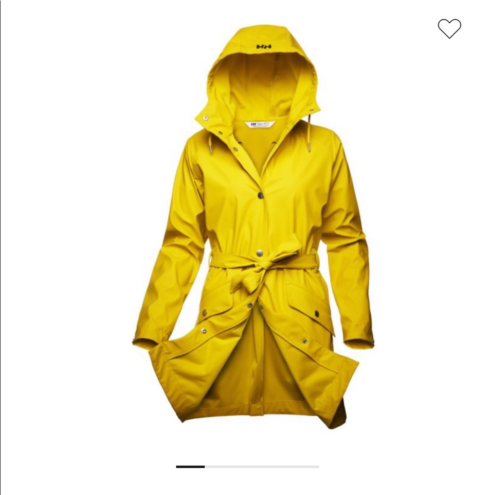 Helly Hansen Yellow Trench Rain Coat XL